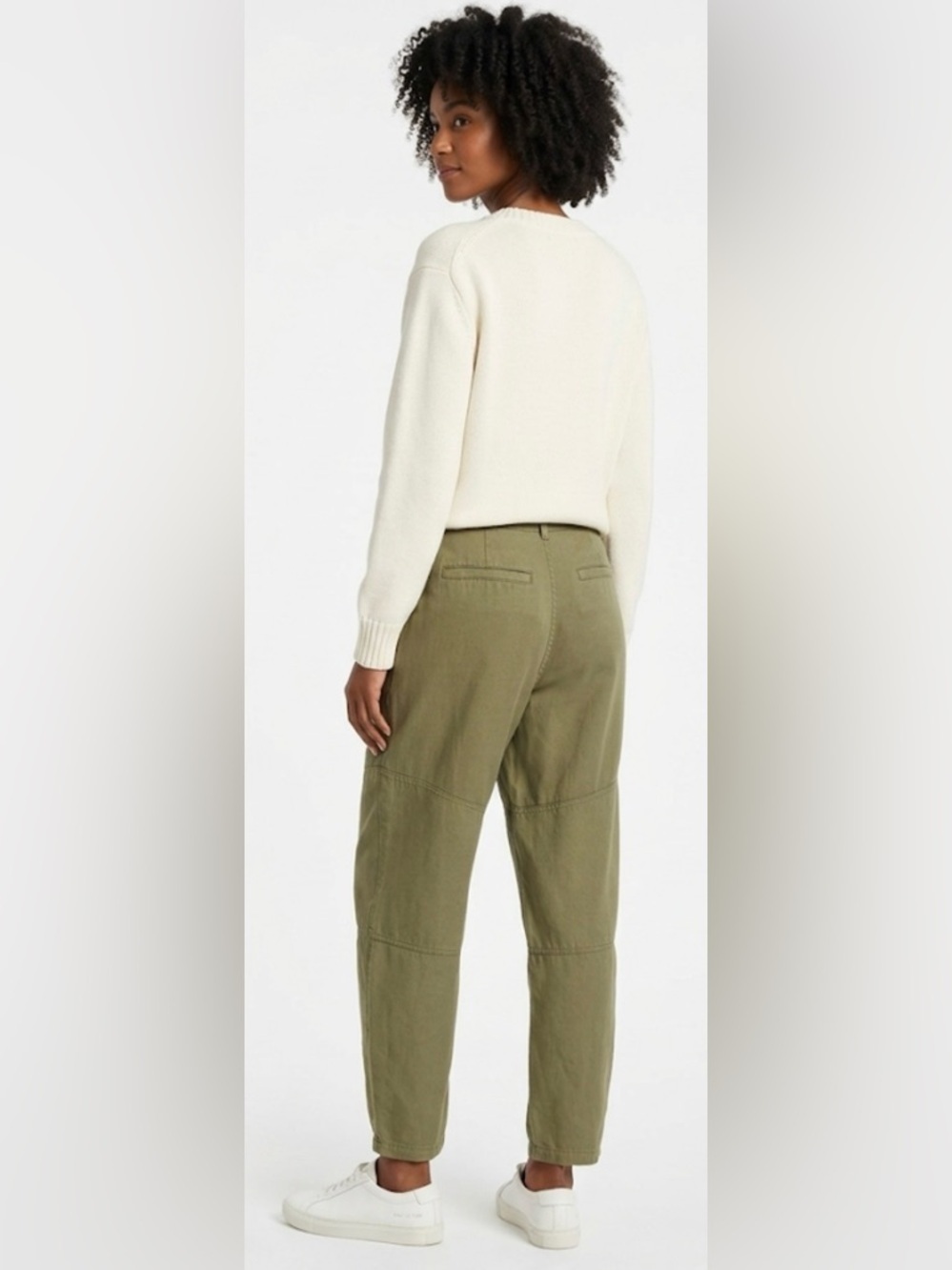 Cloth & Stone Olive Green Tencel Linen Utility Seamed Pants Size 27 - Picture 9 of 9